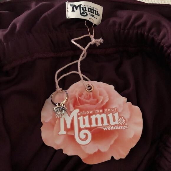 Show Me Your MuMu Caitlin Cold Shoulder Gown Red Cherry Red NEW - Picture 4 of 13